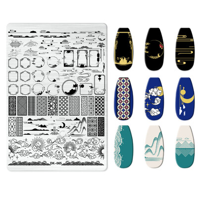 1 KOM. Halloween ploče za utiskivanje noktiju, šablone za šablone cvjetnih likova Nail Art Stamp Slika ploče za manikuru Alati za ispis noktiju