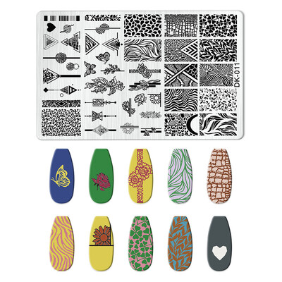 1 KOM. Halloween ploče za utiskivanje noktiju, šablone za šablone cvjetnih likova Nail Art Stamp Slika ploče za manikuru Alati za ispis noktiju