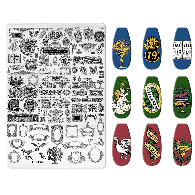 1 KOM. Halloween ploče za utiskivanje noktiju, šablone za šablone cvjetnih likova Nail Art Stamp Slika ploče za manikuru Alati za ispis noktiju