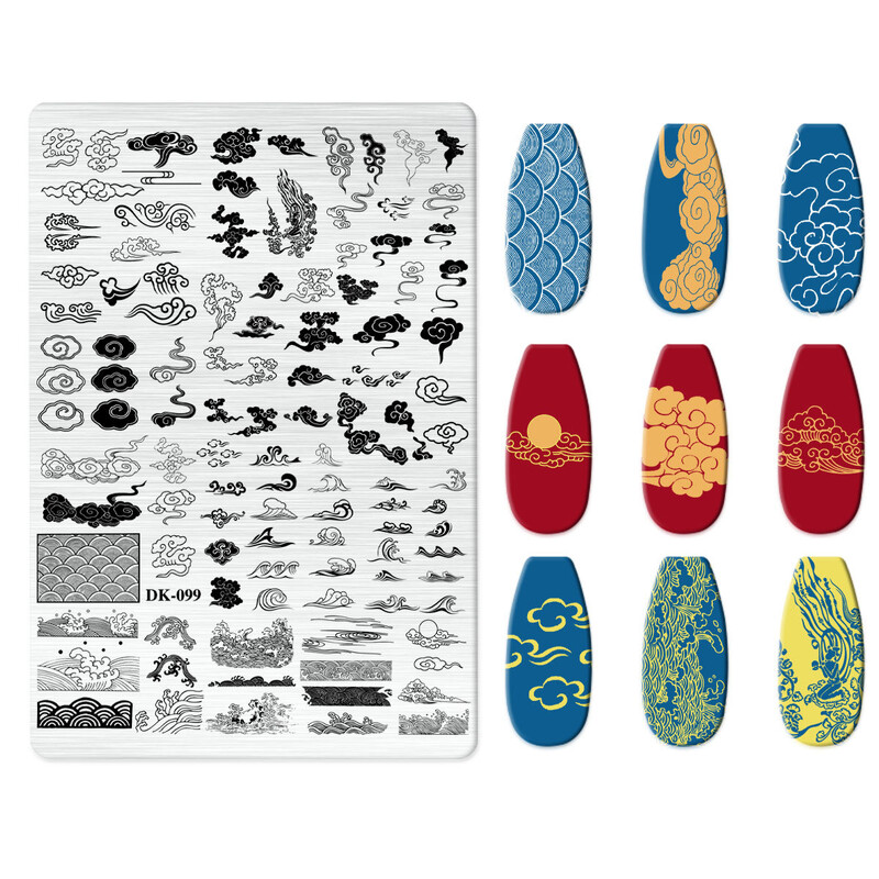 1 KOM. Halloween ploče za utiskivanje noktiju, šablone za šablone cvjetnih likova Nail Art Stamp Slika ploče za manikuru Alati za ispis noktiju