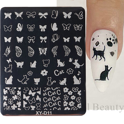 Χριστουγεννιάτικα νύχια σφράγισης πλάκες Snowflakes Elk Πρότυπο Πρωτοχρονιάς Γράμματα Χριστουγέννων Εργαλείο με στένσιλ εκτύπωσης δώρου δώρου