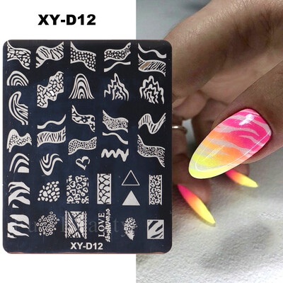 Χριστουγεννιάτικα νύχια σφράγισης πλάκες Snowflakes Elk Πρότυπο Πρωτοχρονιάς Γράμματα Χριστουγέννων Εργαλείο με στένσιλ εκτύπωσης δώρου δώρου