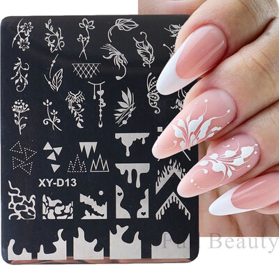 Χριστουγεννιάτικα νύχια σφράγισης πλάκες Snowflakes Elk Πρότυπο Πρωτοχρονιάς Γράμματα Χριστουγέννων Εργαλείο με στένσιλ εκτύπωσης δώρου δώρου