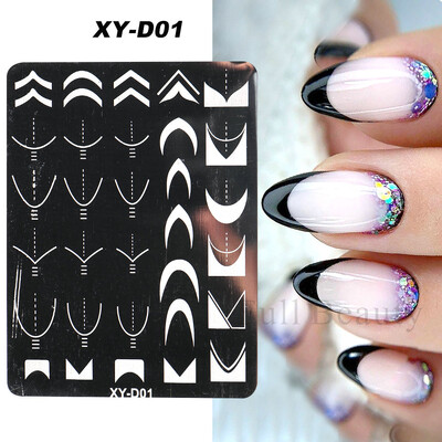 Χριστουγεννιάτικα νύχια σφράγισης πλάκες Snowflakes Elk Πρότυπο Πρωτοχρονιάς Γράμματα Χριστουγέννων Εργαλείο με στένσιλ εκτύπωσης δώρου δώρου