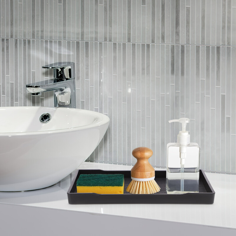 Vannitoa tööpinna kandik ehtetaldrik tualett-tarvete hoidik ristkülik melamiinrätikute hoiukoht