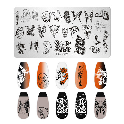 Πρότυπο σχεδίασης πινακίδας σφράγισης αποκριάτικων νυχιών Witch Heart Spider Εικόνα στένσιλ Εργαλεία εκτύπωσης νυχιών Διακόσμηση