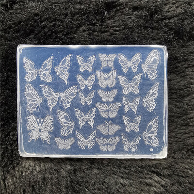 1kom leptir pulover pahuljica 3D akrilni kalup okvir za fotografije silikonski nail art nokti DIY nail art predlošci kalup za nokte