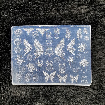 1kom leptir pulover pahuljica 3D akrilni kalup okvir za fotografije silikonski nail art nokti DIY nail art predlošci kalup za nokte