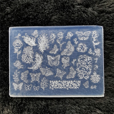 1kom leptir pulover pahuljica 3D akrilni kalup okvir za fotografije silikonski nail art nokti DIY nail art predlošci kalup za nokte