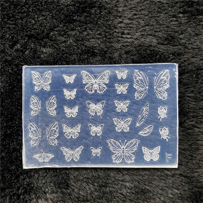 1kom leptir pulover pahuljica 3D akrilni kalup okvir za fotografije silikonski nail art nokti DIY nail art predlošci kalup za nokte