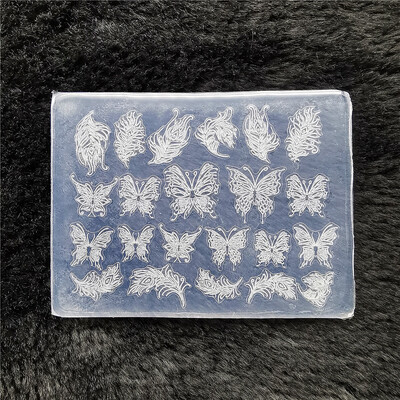 1kom leptir pulover pahuljica 3D akrilni kalup okvir za fotografije silikonski nail art nokti DIY nail art predlošci kalup za nokte