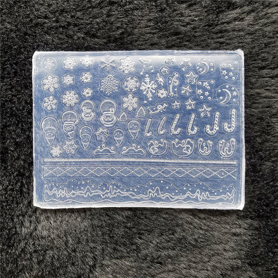 1kom leptir pulover pahuljica 3D akrilni kalup okvir za fotografije silikonski nail art nokti DIY nail art predlošci kalup za nokte