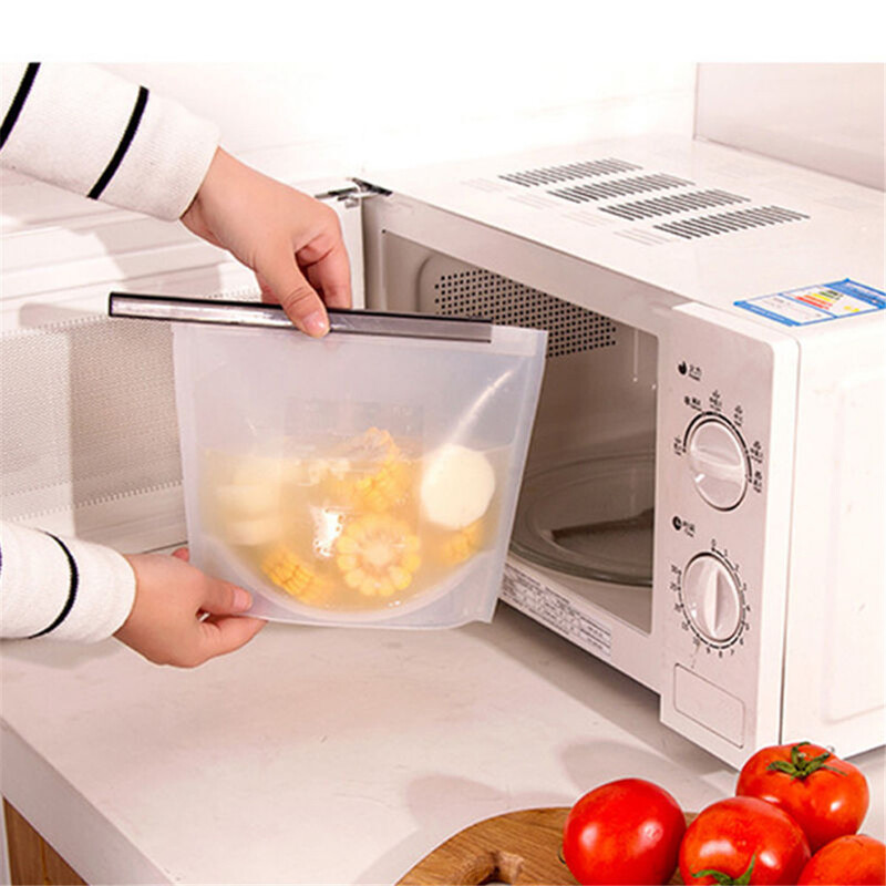 Silikonska vrećica za pohranu 500 ml 1000 ml 1500 ml Ambalaža za hranu za višekratnu upotrebu Vrećica s patentnim zatvaračem Zalihe za pohranu smrznute hrane Rezervni kuhinjski alati