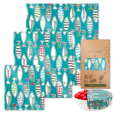 Komplet od 3 komada za višekratnu upotrebu Krpa za održavanje svježine hrane Organska pohrana Prirodna folija za hranu od pčelinjeg voska Ekološki kuhinjski papir