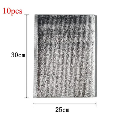 10 kom izolirane aluminijskom folijom vrećice za pohranu hrane od pjene za led Termalni hladnjak za višekratnu upotrebu zalogaj za ručak Bento piknik Vruća i hladna vrećica