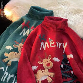 Vīriešu un sieviešu bruņurupucis Neglīts vīrietis Ziemassvētku džemperis Ziemassvētku džemperis Pāra džemperis, pullover de noel homme moche