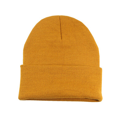 Φθινοπωρινό καπέλο χωρίς γείσο με χειμερινή σατέν επένδυση, χρωματιστό καπέλο από νήματα, μονόχρωμο ανδρικό καπέλο κρανίο γυναικείο πλεκτό καπέλο χοντρό ζεστό καπέλο σκι