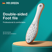 MR.GREEN pedikīrs pēdu kopšanas rīki pēdu vīle Raspes Callus Dead Foot ādas kopšanas noņemšanas komplekti no nerūsējošā tērauda profesionāliem diviem sāniem