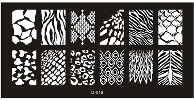 Snake Leopard Nail Art Stamping Plate Γεωμετρικές γραμμές Φύλλα Λουλούδια Σχεδιασμός νυχιών Πλάκες εκτύπωσης εικόνας στένσιλ Εργαλεία σφράγισης