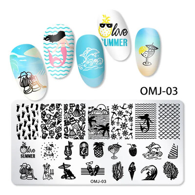 Snake Leopard Nail Art Stamping Plate Γεωμετρικές γραμμές Φύλλα Λουλούδια Σχεδιασμός νυχιών Πλάκες εκτύπωσης εικόνας στένσιλ Εργαλεία σφράγισης