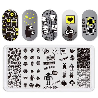 Snake Leopard Nail Art Stamping Plate Γεωμετρικές γραμμές Φύλλα Λουλούδια Σχεδιασμός νυχιών Πλάκες εκτύπωσης εικόνας στένσιλ Εργαλεία σφράγισης