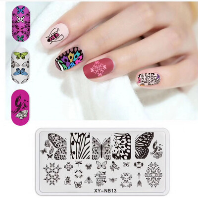Snake Leopard Nail Art Stamping Plate Γεωμετρικές γραμμές Φύλλα Λουλούδια Σχεδιασμός νυχιών Πλάκες εκτύπωσης εικόνας στένσιλ Εργαλεία σφράγισης