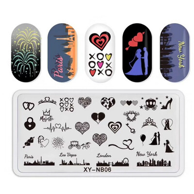 Snake Leopard Nail Art Stamping Plate Γεωμετρικές γραμμές Φύλλα Λουλούδια Σχεδιασμός νυχιών Πλάκες εκτύπωσης εικόνας στένσιλ Εργαλεία σφράγισης