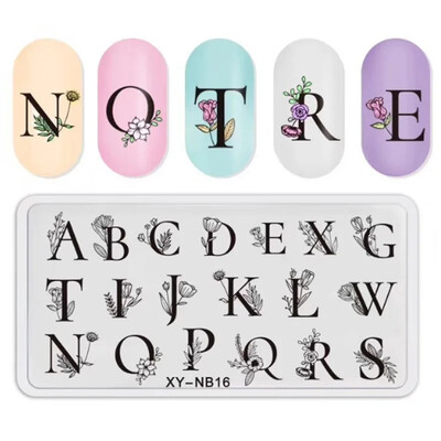 Snake Leopard Nail Art Stamping Plate Γεωμετρικές γραμμές Φύλλα Λουλούδια Σχεδιασμός νυχιών Πλάκες εκτύπωσης εικόνας στένσιλ Εργαλεία σφράγισης