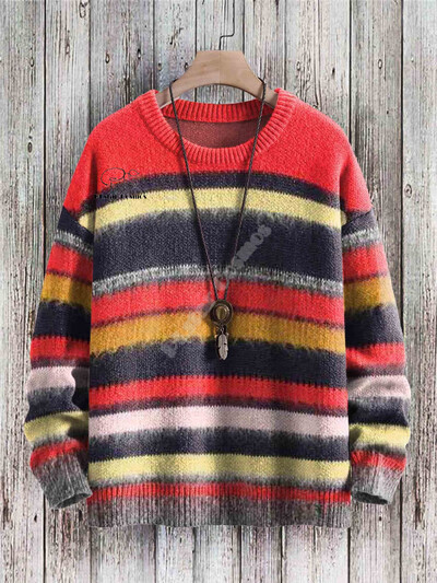 Xmas Santa Claus Cat Animal Colorful Tattoo Retro 3DPrint Funny Christmas Ugly πλεκτό πουλόβερ Harajuku Casual μακρυμάνικο X9