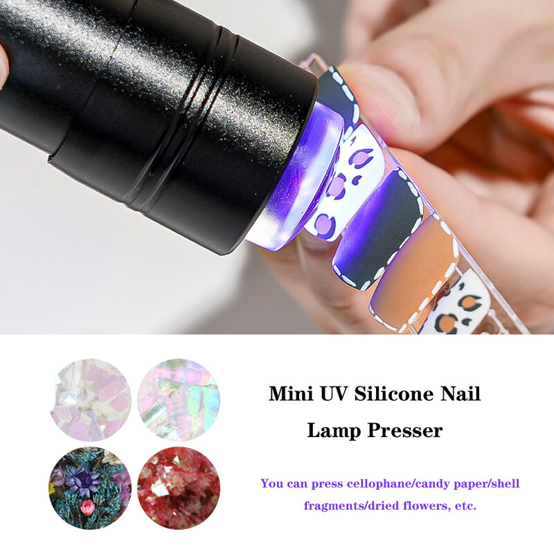 1kom ručne mini UV/LED lampe za sušenje noktiju sa silikonskom glavom Nails Art Presser Light svjetiljka za manikuru 4 boje