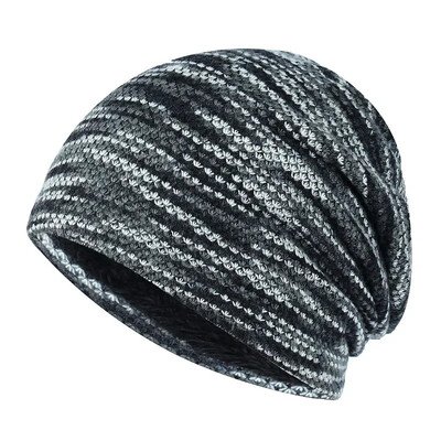 Pălărie tricotată Femei Skullies Beanies Pălării de iarnă pentru bărbați Bonnet Dungi Căciulă caldă Baggy Moale Femei Lână Beanie Bărbați