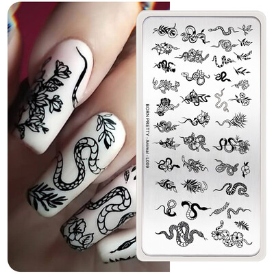 BORN PRETTY CHURCH WINDOW Pločice za utiskivanje noktiju Predlošci za nokte Printing Butterfly French Nails Alat za šablone od nehrđajućeg čelika