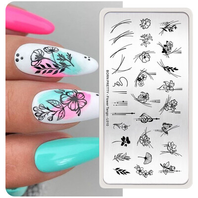 BORN PRETTY CHURCH WINDOW Pločice za utiskivanje noktiju Predlošci za nokte Printing Butterfly French Nails Alat za šablone od nehrđajućeg čelika