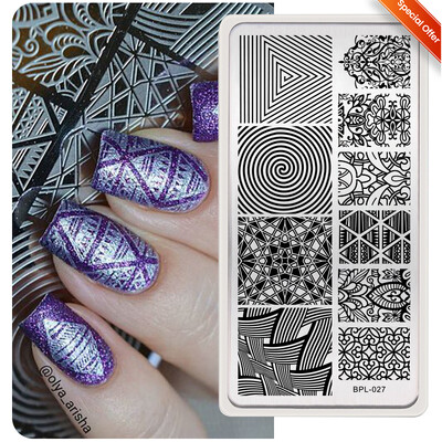 BORN PRETTY CHURCH WINDOW Pločice za utiskivanje noktiju Predlošci za nokte Printing Butterfly French Nails Alat za šablone od nehrđajućeg čelika