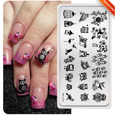 BORN PRETTY CHURCH WINDOW Pločice za utiskivanje noktiju Predlošci za nokte Printing Butterfly French Nails Alat za šablone od nehrđajućeg čelika