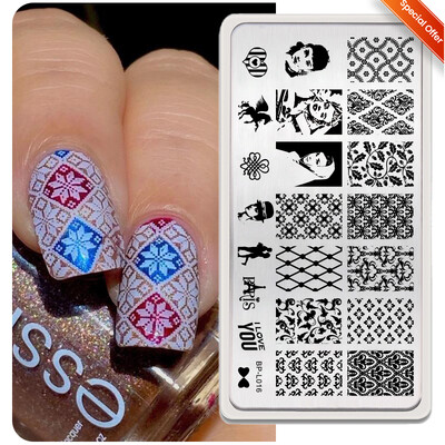 BORN PRETTY CHURCH WINDOW Pločice za utiskivanje noktiju Predlošci za nokte Printing Butterfly French Nails Alat za šablone od nehrđajućeg čelika