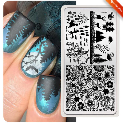 BORN PRETTY CHURCH WINDOW Pločice za utiskivanje noktiju Predlošci za nokte Printing Butterfly French Nails Alat za šablone od nehrđajućeg čelika