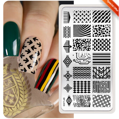 BORN PRETTY CHURCH WINDOW Pločice za utiskivanje noktiju Predlošci za nokte Printing Butterfly French Nails Alat za šablone od nehrđajućeg čelika