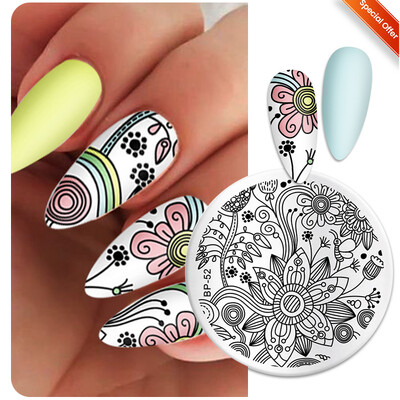 BORN PRETTY CHURCH WINDOW Pločice za utiskivanje noktiju Predlošci za nokte Printing Butterfly French Nails Alat za šablone od nehrđajućeg čelika