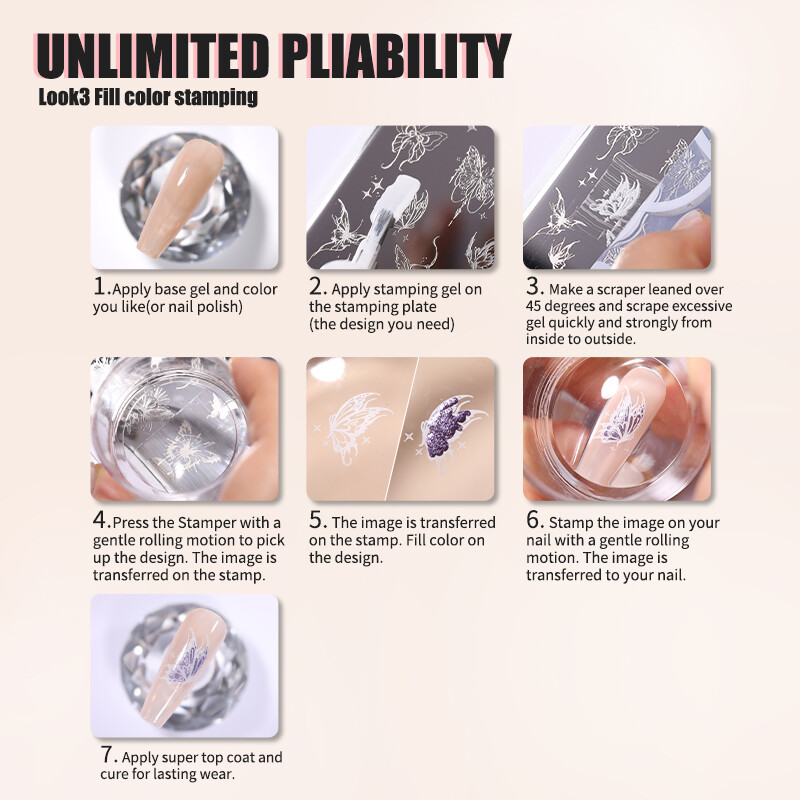 BORN PRETTY CHURCH WINDOW Pločice za utiskivanje noktiju Predlošci za nokte Printing Butterfly French Nails Alat za šablone od nehrđajućeg čelika