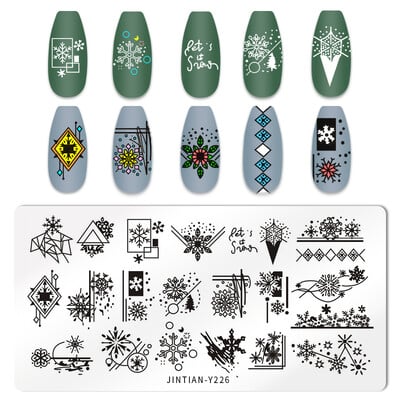 Εργαλεία εκτύπωσης νυχιών με στένσιλ για το Halloween Nail Art Πρότυπο σχεδίασης πλάκας σφράγισης κολοκύθας Heart Wave Line Ghost spider Bat Image Stencil Nail Printing