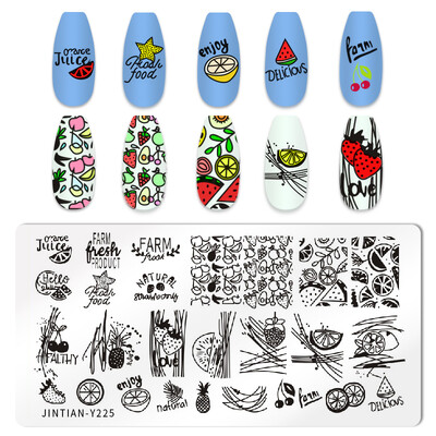 Εργαλεία εκτύπωσης νυχιών με στένσιλ για το Halloween Nail Art Πρότυπο σχεδίασης πλάκας σφράγισης κολοκύθας Heart Wave Line Ghost spider Bat Image Stencil Nail Printing