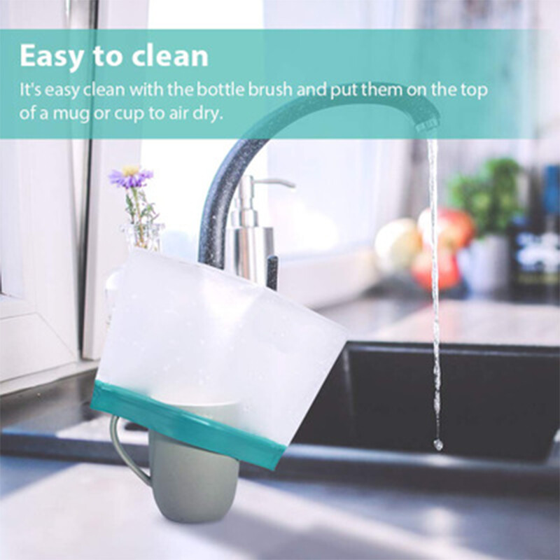 4 tk / komplekt püstitatav toidu säilituskott Korduvkasutatav sügavkülmikuga suletud kott Ziplock silikoonist PEVA kott Köögikott Säilitus värsked kotid