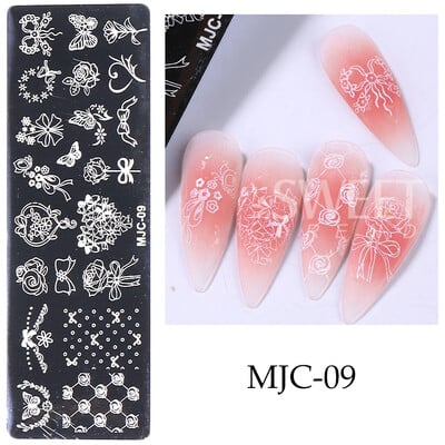 Πλάκες για σφράγιση νυχιών από τον Ιστό της Αράχνης απόκριες Καρδιά Σφενδάμου Φιόγκος Πεταλούδα Λουλούδι Φιόγκος Y2K Φθινόπωρο Χειμερινό Πρότυπα Σφραγίδας Νυχιών