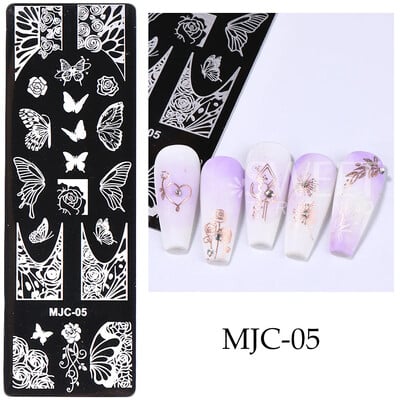 Πλάκες για σφράγιση νυχιών από τον Ιστό της Αράχνης απόκριες Καρδιά Σφενδάμου Φιόγκος Πεταλούδα Λουλούδι Φιόγκος Y2K Φθινόπωρο Χειμερινό Πρότυπα Σφραγίδας Νυχιών