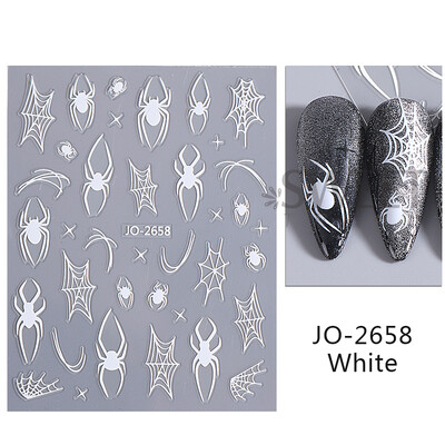 Αυτοκόλλητα για το Halloween Nail Art Αυτοκόλλητα για ιστούς αράχνης Σχεδιασμός συρόμενοι με γραμμή νυχτερίδας Αυτοκόλλητα αυτοκόλλητα για αξεσουάρ διακόσμησης εορταστικού μανικιούρ