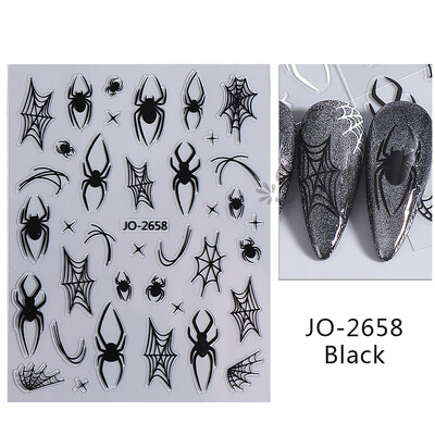 Αυτοκόλλητα για το Halloween Nail Art Αυτοκόλλητα για ιστούς αράχνης Σχεδιασμός συρόμενοι με γραμμή νυχτερίδας Αυτοκόλλητα αυτοκόλλητα για αξεσουάρ διακόσμησης εορταστικού μανικιούρ