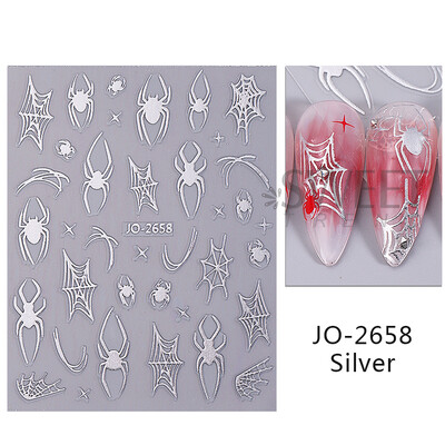 Αυτοκόλλητα για το Halloween Nail Art Αυτοκόλλητα για ιστούς αράχνης Σχεδιασμός συρόμενοι με γραμμή νυχτερίδας Αυτοκόλλητα αυτοκόλλητα για αξεσουάρ διακόσμησης εορταστικού μανικιούρ