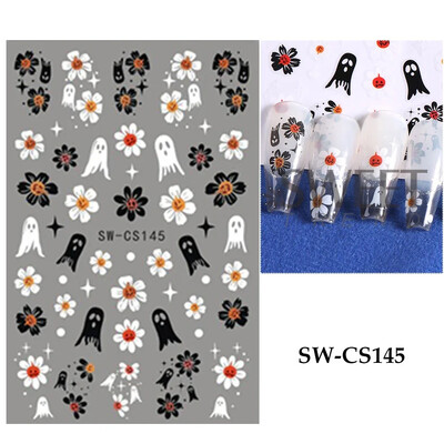 Αυτοκόλλητα για το Halloween Nail Art Αυτοκόλλητα για ιστούς αράχνης Σχεδιασμός συρόμενοι με γραμμή νυχτερίδας Αυτοκόλλητα αυτοκόλλητα για αξεσουάρ διακόσμησης εορταστικού μανικιούρ