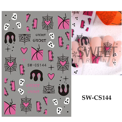 Αυτοκόλλητα για το Halloween Nail Art Αυτοκόλλητα για ιστούς αράχνης Σχεδιασμός συρόμενοι με γραμμή νυχτερίδας Αυτοκόλλητα αυτοκόλλητα για αξεσουάρ διακόσμησης εορταστικού μανικιούρ